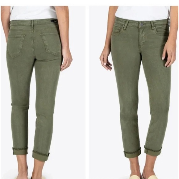 Kut From the Kloth jeans in rich army green. - Picture 2 of 9